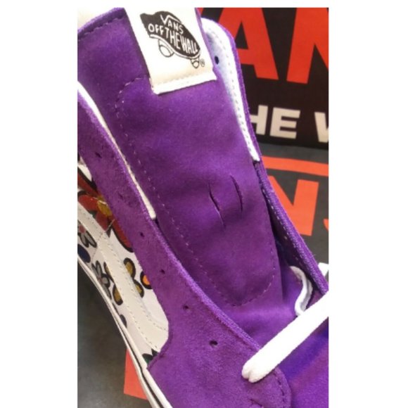 VANS Sk8-Hi Platform 2 Glitter Daisies Rainbow White Purple Men's 3.5/Women's 5 - Picture 12 of 12